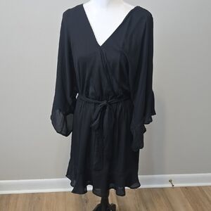 Gorgeous ANDREE BY UNIT Black Gauzy Flowy Dress 1X NWOT